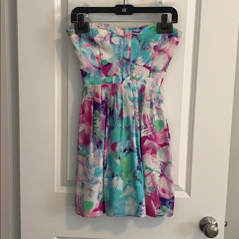 Parker strapless silk dress